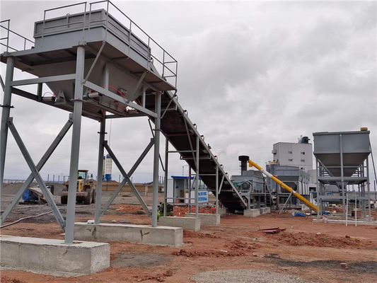 qualidade  Road Construction stationary Soil Cement Mixing Plant Equipment 155KW fábrica