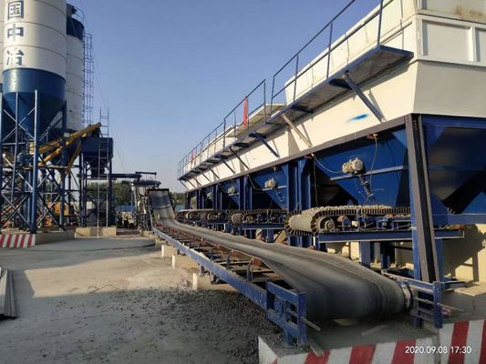 Cinturão transportador estabilizado planta de mistura de solo energia elétrica
